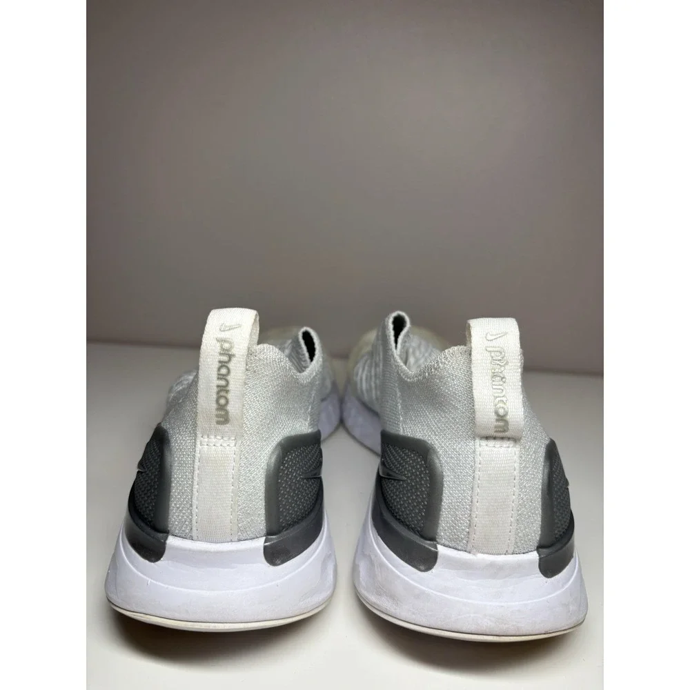 Nike React Phantom Run Flyknit 2 Women's Running Shoes Platinum White - Size 8.5
